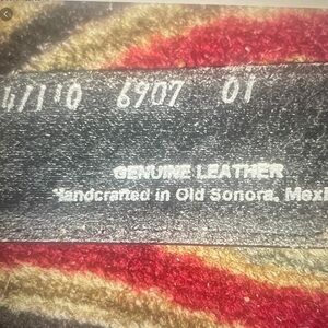 Vintage Genuine Leather Belt and Silver Buckle